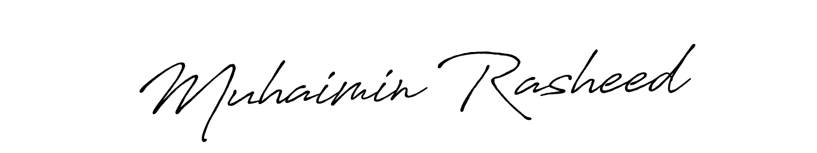 How to make Muhaimin Rasheed signature? Antro_Vectra_Bolder is a professional autograph style. Create handwritten signature for Muhaimin Rasheed name. Muhaimin Rasheed signature style 7 images and pictures png