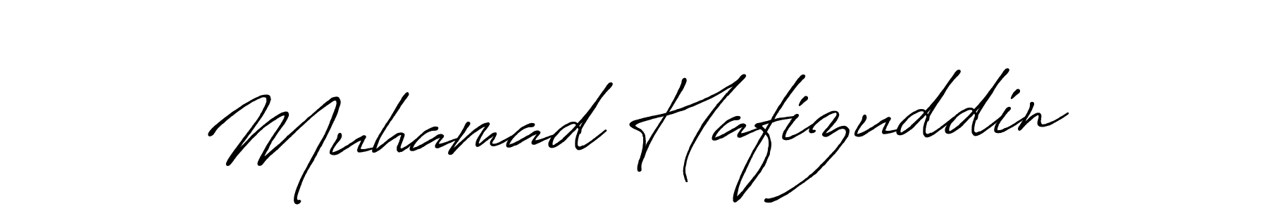 Use a signature maker to create a handwritten signature online. With this signature software, you can design (Antro_Vectra_Bolder) your own signature for name Muhamad Hafizuddin. Muhamad Hafizuddin signature style 7 images and pictures png