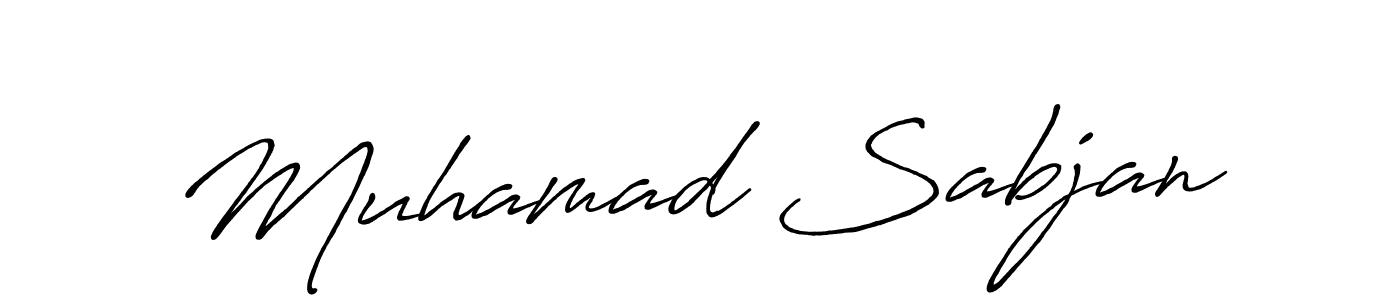 Make a beautiful signature design for name Muhamad Sabjan. With this signature (Antro_Vectra_Bolder) style, you can create a handwritten signature for free. Muhamad Sabjan signature style 7 images and pictures png