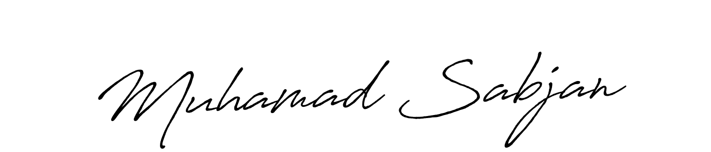 Make a beautiful signature design for name Muhamad Sabjan. With this signature (Antro_Vectra_Bolder) style, you can create a handwritten signature for free. Muhamad Sabjan signature style 7 images and pictures png