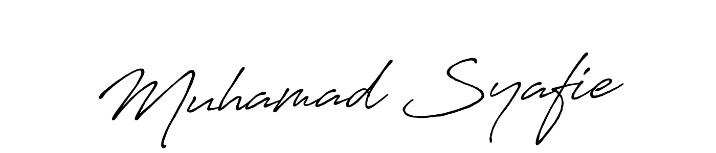 Create a beautiful signature design for name Muhamad Syafie. With this signature (Antro_Vectra_Bolder) fonts, you can make a handwritten signature for free. Muhamad Syafie signature style 7 images and pictures png