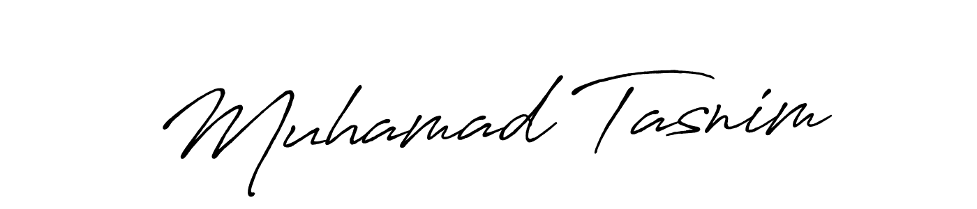 It looks lik you need a new signature style for name Muhamad Tasnim. Design unique handwritten (Antro_Vectra_Bolder) signature with our free signature maker in just a few clicks. Muhamad Tasnim signature style 7 images and pictures png