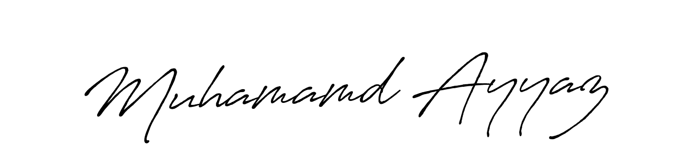 Use a signature maker to create a handwritten signature online. With this signature software, you can design (Antro_Vectra_Bolder) your own signature for name Muhamamd Ayyaz. Muhamamd Ayyaz signature style 7 images and pictures png