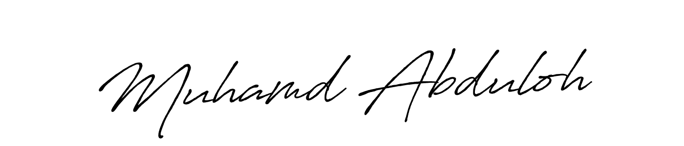 You should practise on your own different ways (Antro_Vectra_Bolder) to write your name (Muhamd Abduloh) in signature. don't let someone else do it for you. Muhamd Abduloh signature style 7 images and pictures png