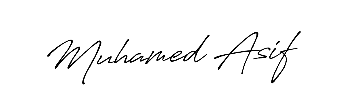 Muhamed Asif stylish signature style. Best Handwritten Sign (Antro_Vectra_Bolder) for my name. Handwritten Signature Collection Ideas for my name Muhamed Asif. Muhamed Asif signature style 7 images and pictures png