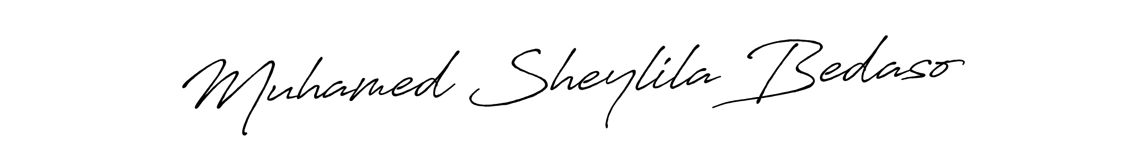 Antro_Vectra_Bolder is a professional signature style that is perfect for those who want to add a touch of class to their signature. It is also a great choice for those who want to make their signature more unique. Get Muhamed Sheylila Bedaso name to fancy signature for free. Muhamed Sheylila Bedaso signature style 7 images and pictures png