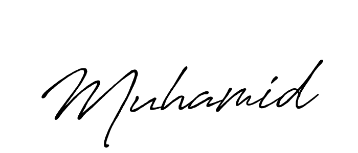 How to make Muhamid signature? Antro_Vectra_Bolder is a professional autograph style. Create handwritten signature for Muhamid name. Muhamid signature style 7 images and pictures png