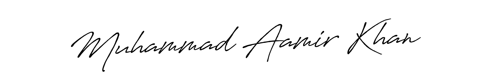 Create a beautiful signature design for name Muhammad Aamir Khan. With this signature (Antro_Vectra_Bolder) fonts, you can make a handwritten signature for free. Muhammad Aamir Khan signature style 7 images and pictures png