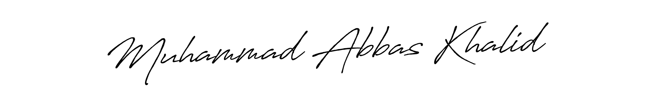 Design your own signature with our free online signature maker. With this signature software, you can create a handwritten (Antro_Vectra_Bolder) signature for name Muhammad Abbas Khalid. Muhammad Abbas Khalid signature style 7 images and pictures png