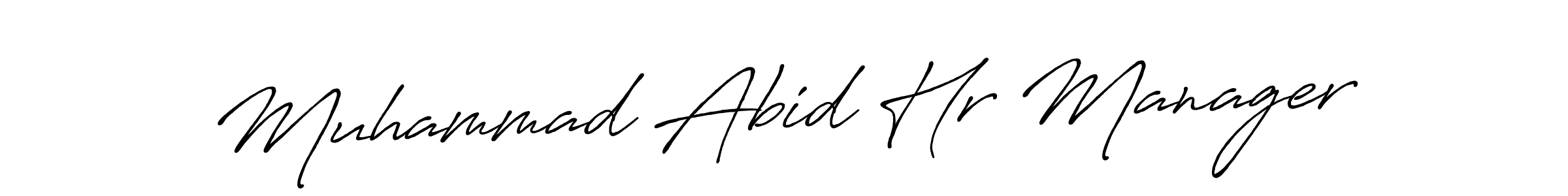 Create a beautiful signature design for name Muhammad Abid Hr Manager. With this signature (Antro_Vectra_Bolder) fonts, you can make a handwritten signature for free. Muhammad Abid Hr Manager signature style 7 images and pictures png