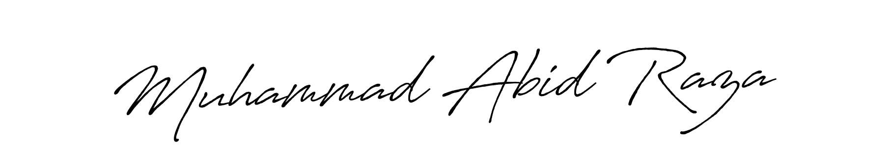 Create a beautiful signature design for name Muhammad Abid Raza. With this signature (Antro_Vectra_Bolder) fonts, you can make a handwritten signature for free. Muhammad Abid Raza signature style 7 images and pictures png