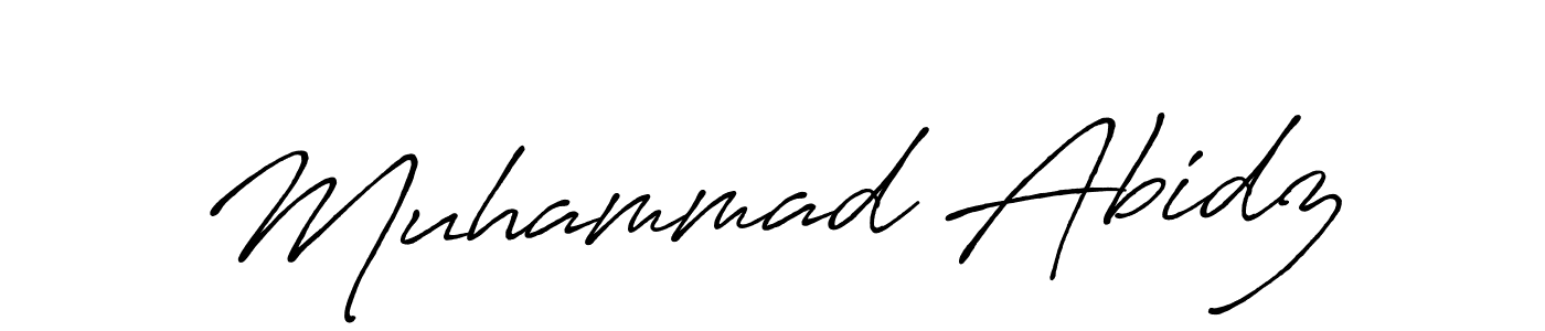Design your own signature with our free online signature maker. With this signature software, you can create a handwritten (Antro_Vectra_Bolder) signature for name Muhammad Abidz. Muhammad Abidz signature style 7 images and pictures png