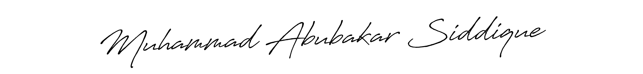 Use a signature maker to create a handwritten signature online. With this signature software, you can design (Antro_Vectra_Bolder) your own signature for name Muhammad Abubakar Siddique. Muhammad Abubakar Siddique signature style 7 images and pictures png