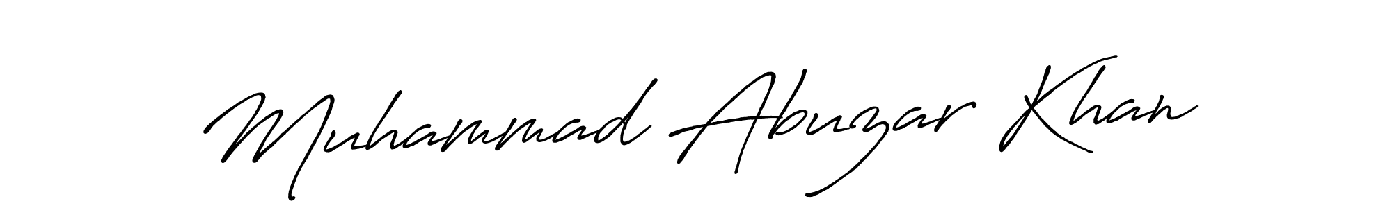 Create a beautiful signature design for name Muhammad Abuzar Khan. With this signature (Antro_Vectra_Bolder) fonts, you can make a handwritten signature for free. Muhammad Abuzar Khan signature style 7 images and pictures png