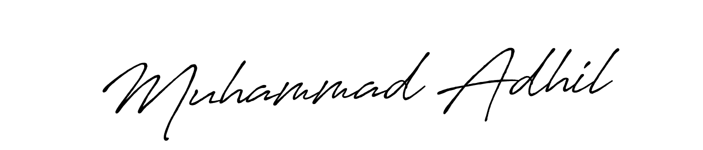 Muhammad Adhil stylish signature style. Best Handwritten Sign (Antro_Vectra_Bolder) for my name. Handwritten Signature Collection Ideas for my name Muhammad Adhil. Muhammad Adhil signature style 7 images and pictures png