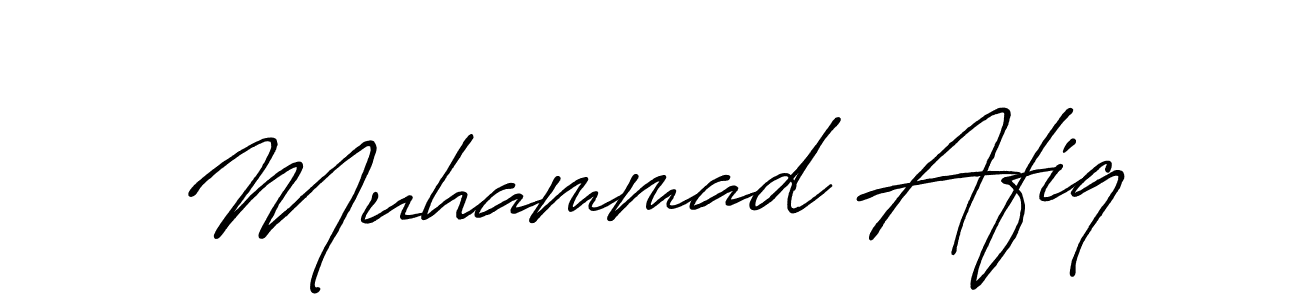 Create a beautiful signature design for name Muhammad Afiq. With this signature (Antro_Vectra_Bolder) fonts, you can make a handwritten signature for free. Muhammad Afiq signature style 7 images and pictures png