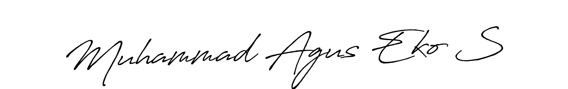 if you are searching for the best signature style for your name Muhammad Agus Eko S. so please give up your signature search. here we have designed multiple signature styles  using Antro_Vectra_Bolder. Muhammad Agus Eko S signature style 7 images and pictures png