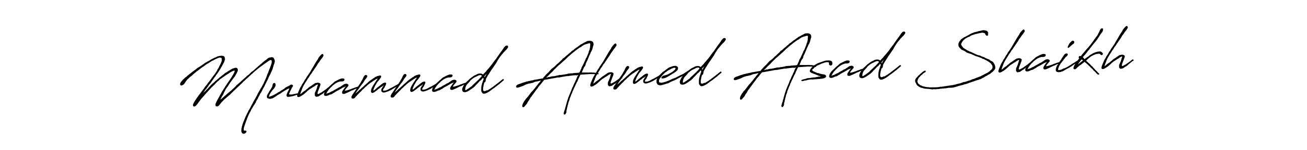 Make a beautiful signature design for name Muhammad Ahmed Asad Shaikh. Use this online signature maker to create a handwritten signature for free. Muhammad Ahmed Asad Shaikh signature style 7 images and pictures png