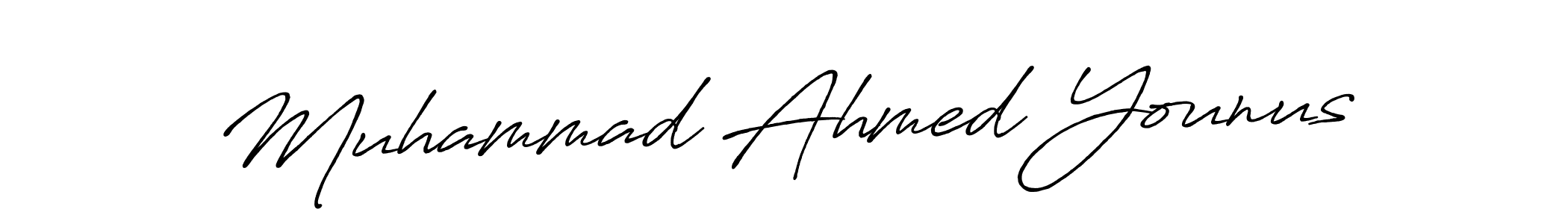 Create a beautiful signature design for name Muhammad Ahmed Younus. With this signature (Antro_Vectra_Bolder) fonts, you can make a handwritten signature for free. Muhammad Ahmed Younus signature style 7 images and pictures png