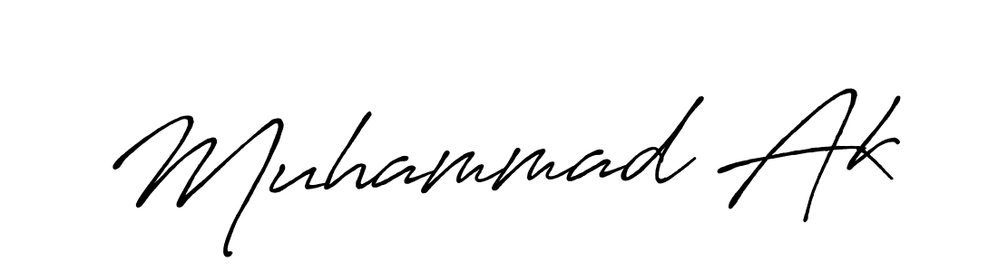 Muhammad Ak stylish signature style. Best Handwritten Sign (Antro_Vectra_Bolder) for my name. Handwritten Signature Collection Ideas for my name Muhammad Ak. Muhammad Ak signature style 7 images and pictures png