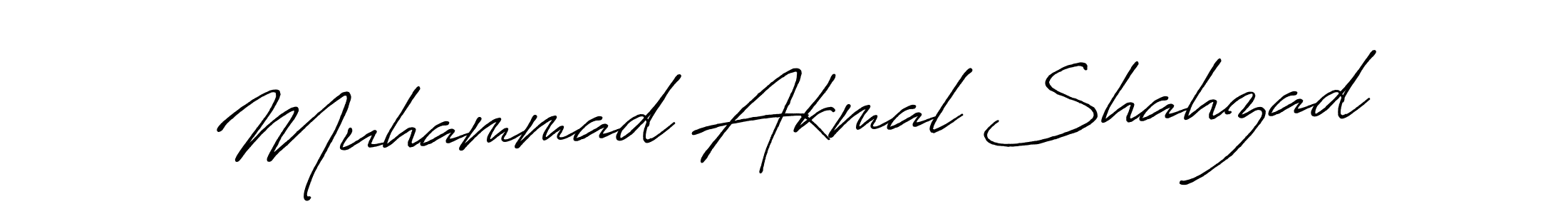 Create a beautiful signature design for name Muhammad Akmal Shahzad. With this signature (Antro_Vectra_Bolder) fonts, you can make a handwritten signature for free. Muhammad Akmal Shahzad signature style 7 images and pictures png
