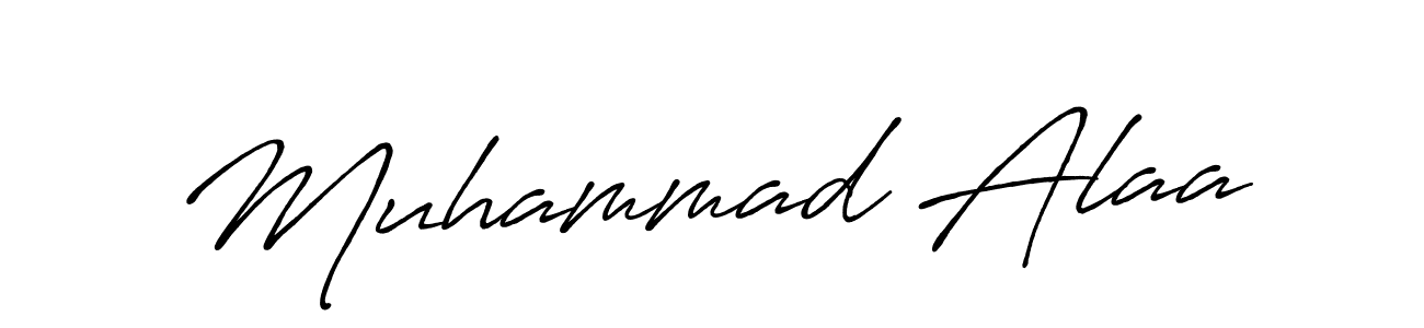 Create a beautiful signature design for name Muhammad Alaa. With this signature (Antro_Vectra_Bolder) fonts, you can make a handwritten signature for free. Muhammad Alaa signature style 7 images and pictures png