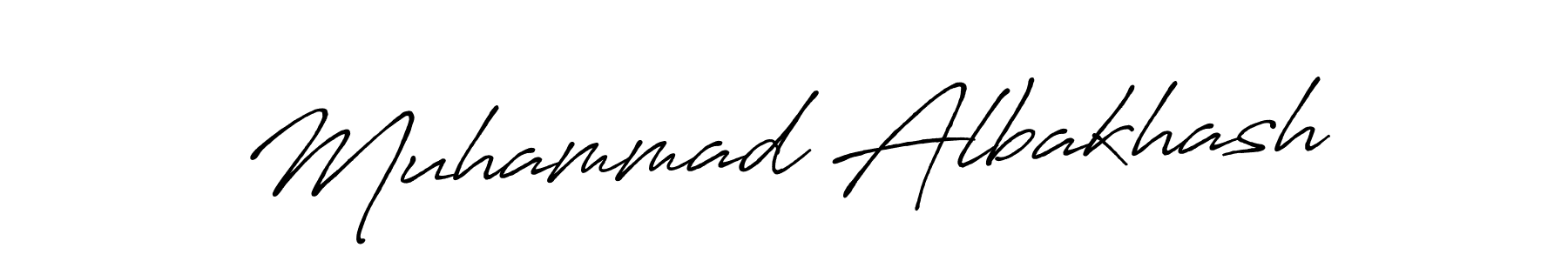 Design your own signature with our free online signature maker. With this signature software, you can create a handwritten (Antro_Vectra_Bolder) signature for name Muhammad Albakhash. Muhammad Albakhash signature style 7 images and pictures png