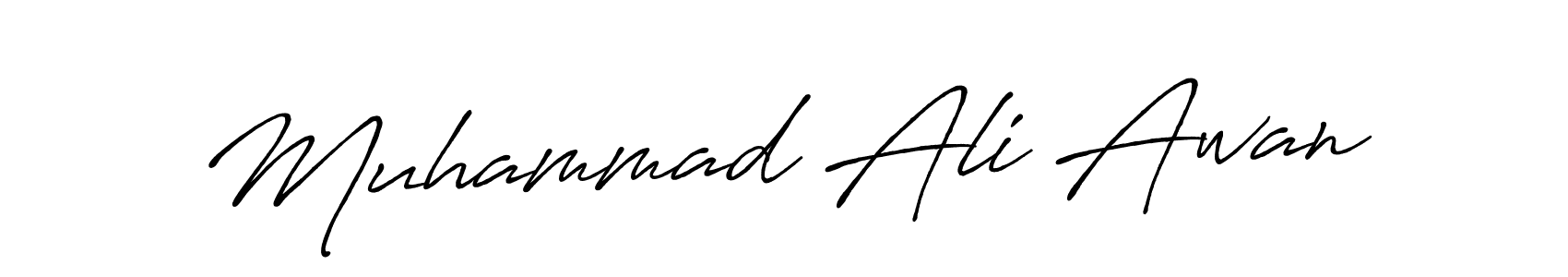 Design your own signature with our free online signature maker. With this signature software, you can create a handwritten (Antro_Vectra_Bolder) signature for name Muhammad Ali Awan. Muhammad Ali Awan signature style 7 images and pictures png