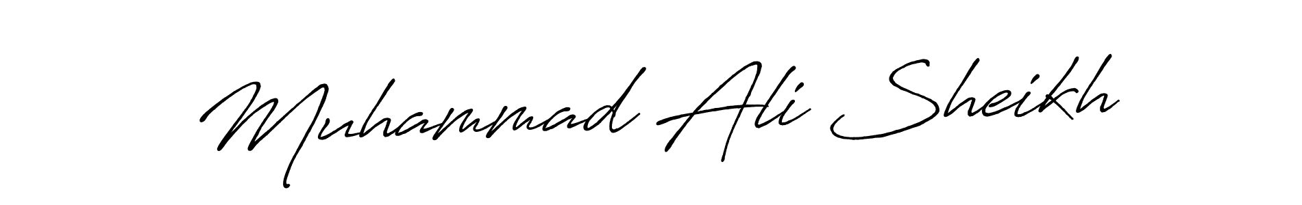 Use a signature maker to create a handwritten signature online. With this signature software, you can design (Antro_Vectra_Bolder) your own signature for name Muhammad Ali Sheikh. Muhammad Ali Sheikh signature style 7 images and pictures png
