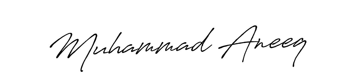 Make a beautiful signature design for name Muhammad Aneeq. With this signature (Antro_Vectra_Bolder) style, you can create a handwritten signature for free. Muhammad Aneeq signature style 7 images and pictures png