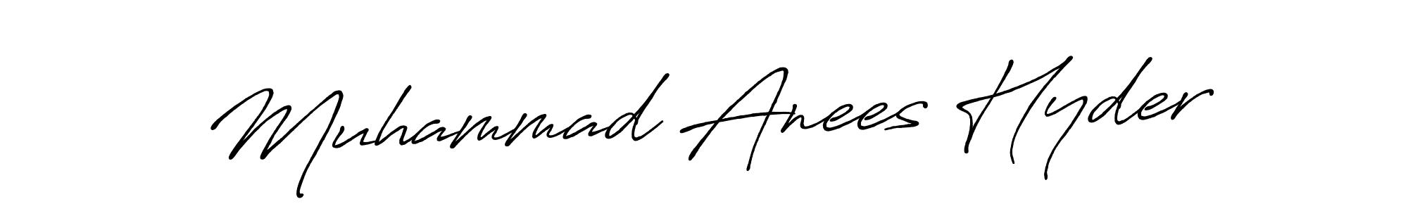 Design your own signature with our free online signature maker. With this signature software, you can create a handwritten (Antro_Vectra_Bolder) signature for name Muhammad Anees Hyder. Muhammad Anees Hyder signature style 7 images and pictures png