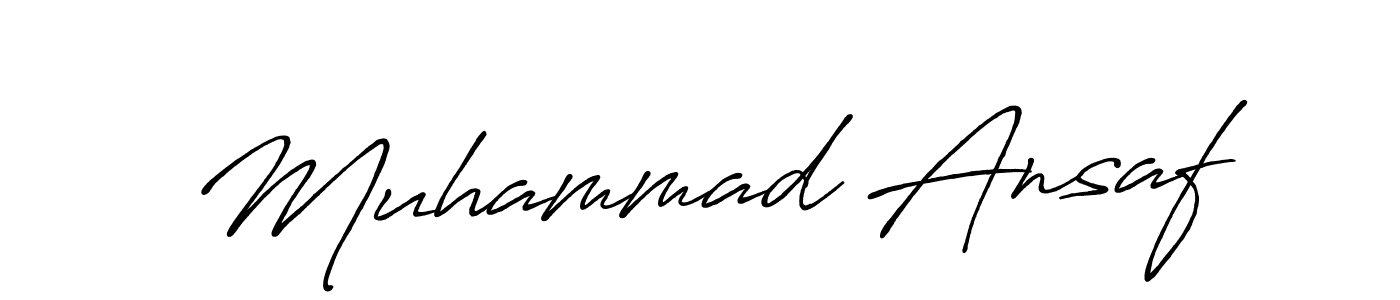 Use a signature maker to create a handwritten signature online. With this signature software, you can design (Antro_Vectra_Bolder) your own signature for name Muhammad Ansaf. Muhammad Ansaf signature style 7 images and pictures png