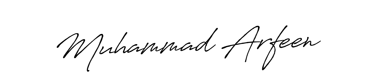 Design your own signature with our free online signature maker. With this signature software, you can create a handwritten (Antro_Vectra_Bolder) signature for name Muhammad Arfeen. Muhammad Arfeen signature style 7 images and pictures png