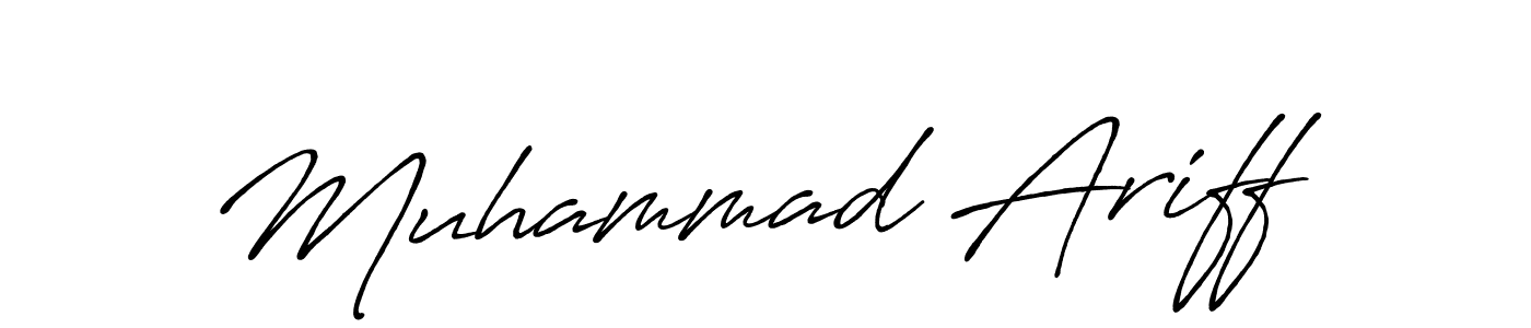 Also You can easily find your signature by using the search form. We will create Muhammad Ariff name handwritten signature images for you free of cost using Antro_Vectra_Bolder sign style. Muhammad Ariff signature style 7 images and pictures png