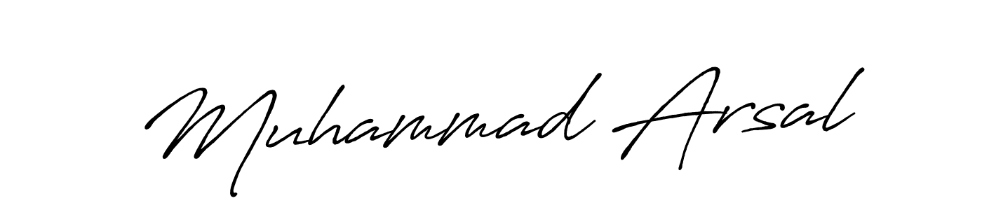 Also we have Muhammad Arsal name is the best signature style. Create professional handwritten signature collection using Antro_Vectra_Bolder autograph style. Muhammad Arsal signature style 7 images and pictures png