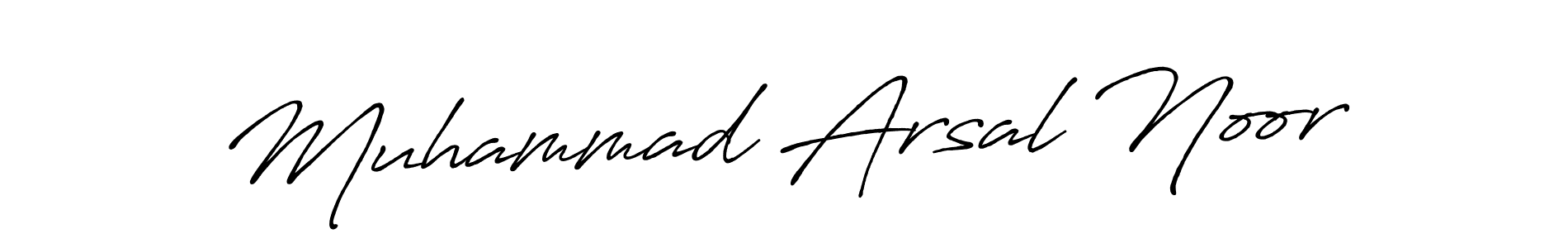 Make a beautiful signature design for name Muhammad Arsal Noor. With this signature (Antro_Vectra_Bolder) style, you can create a handwritten signature for free. Muhammad Arsal Noor signature style 7 images and pictures png