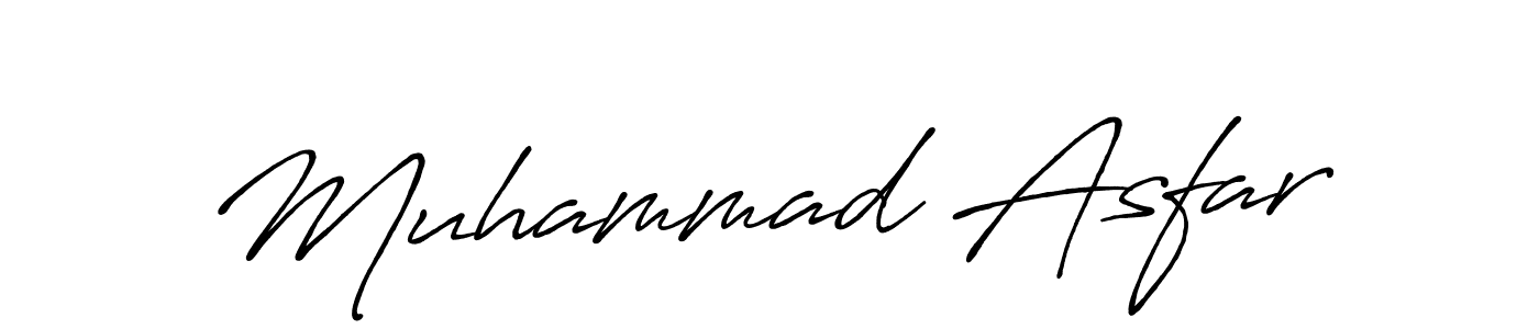 How to make Muhammad Asfar name signature. Use Antro_Vectra_Bolder style for creating short signs online. This is the latest handwritten sign. Muhammad Asfar signature style 7 images and pictures png