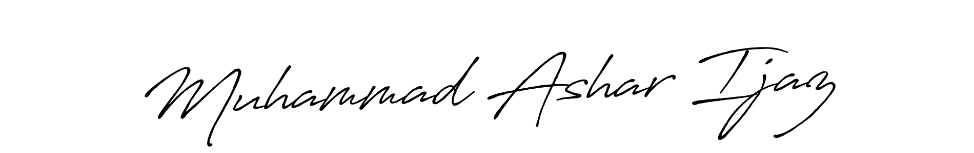 This is the best signature style for the Muhammad Ashar Ijaz name. Also you like these signature font (Antro_Vectra_Bolder). Mix name signature. Muhammad Ashar Ijaz signature style 7 images and pictures png