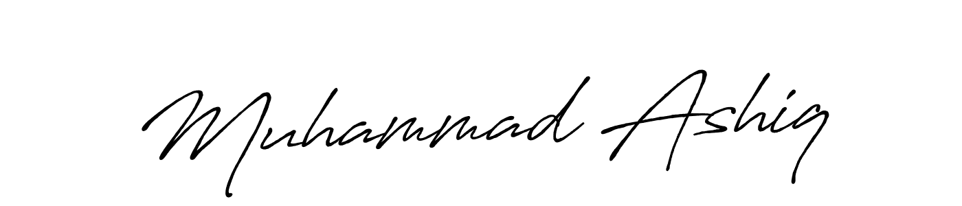 Use a signature maker to create a handwritten signature online. With this signature software, you can design (Antro_Vectra_Bolder) your own signature for name Muhammad Ashiq. Muhammad Ashiq signature style 7 images and pictures png