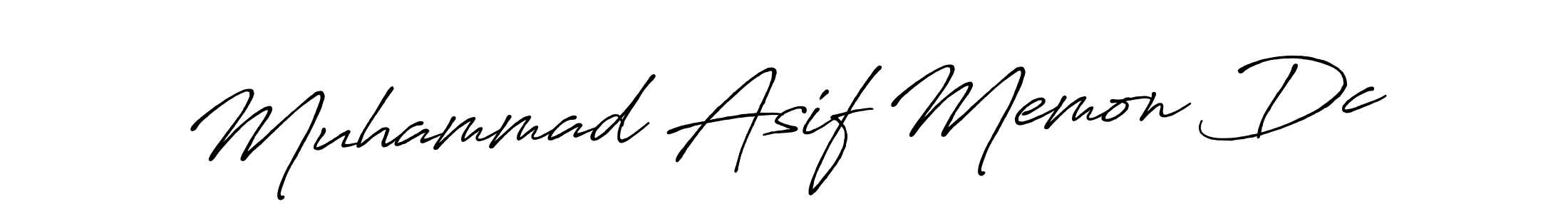 Create a beautiful signature design for name Muhammad Asif Memon Dc. With this signature (Antro_Vectra_Bolder) fonts, you can make a handwritten signature for free. Muhammad Asif Memon Dc signature style 7 images and pictures png