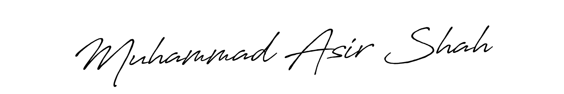 Make a beautiful signature design for name Muhammad Asir Shah. With this signature (Antro_Vectra_Bolder) style, you can create a handwritten signature for free. Muhammad Asir Shah signature style 7 images and pictures png