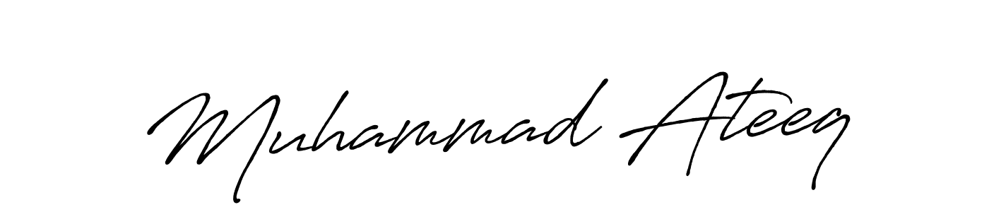 Create a beautiful signature design for name Muhammad Ateeq. With this signature (Antro_Vectra_Bolder) fonts, you can make a handwritten signature for free. Muhammad Ateeq signature style 7 images and pictures png