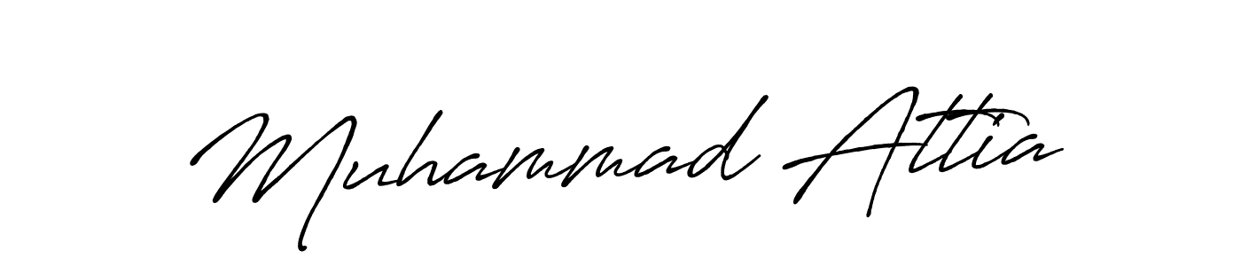 Also we have Muhammad Attia name is the best signature style. Create professional handwritten signature collection using Antro_Vectra_Bolder autograph style. Muhammad Attia signature style 7 images and pictures png