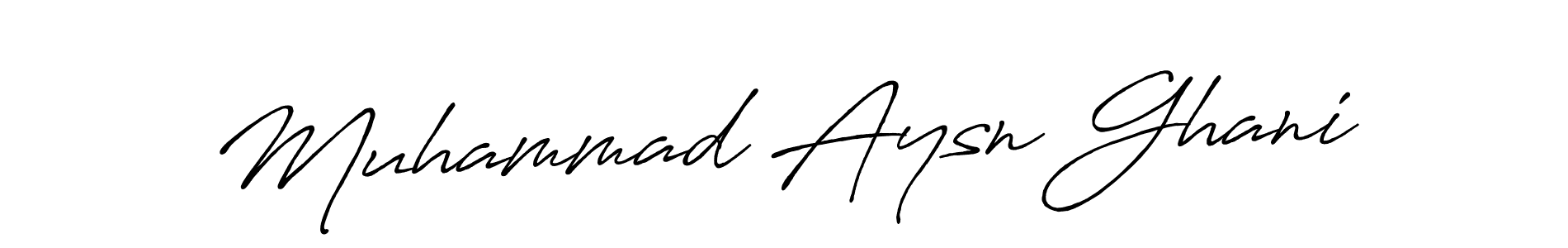 Create a beautiful signature design for name Muhammad Aysn Ghani. With this signature (Antro_Vectra_Bolder) fonts, you can make a handwritten signature for free. Muhammad Aysn Ghani signature style 7 images and pictures png