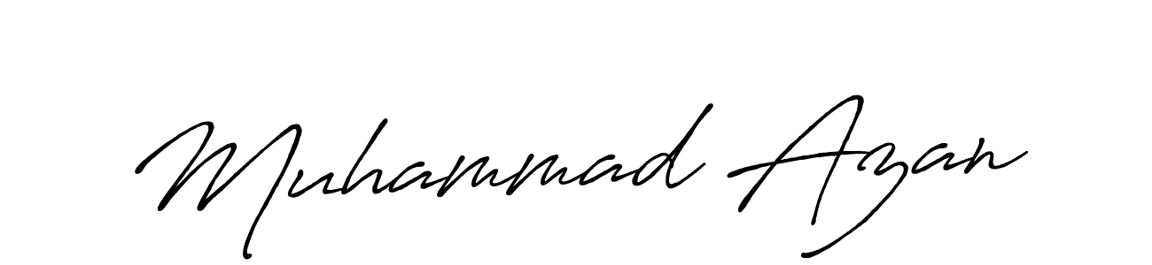 Make a beautiful signature design for name Muhammad Azan. With this signature (Antro_Vectra_Bolder) style, you can create a handwritten signature for free. Muhammad Azan signature style 7 images and pictures png