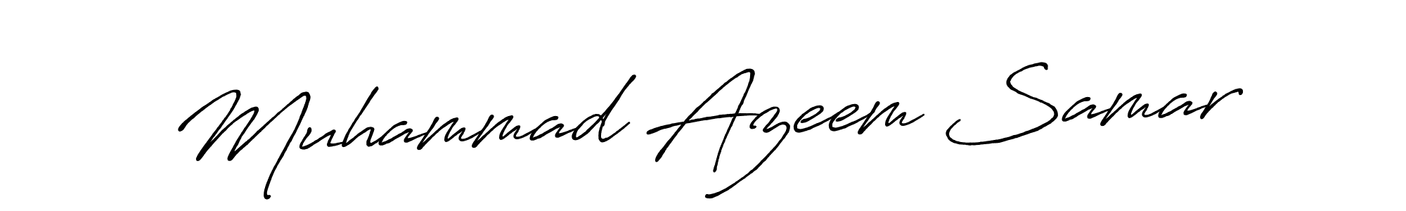 You should practise on your own different ways (Antro_Vectra_Bolder) to write your name (Muhammad Azeem Samar) in signature. don't let someone else do it for you. Muhammad Azeem Samar signature style 7 images and pictures png