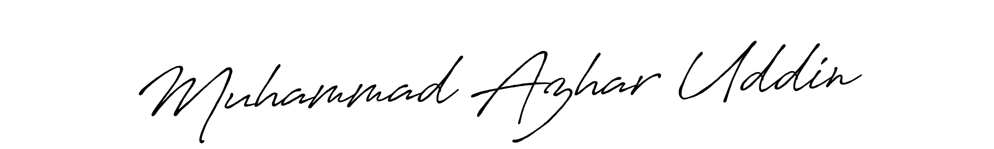 Make a beautiful signature design for name Muhammad Azhar Uddin. With this signature (Antro_Vectra_Bolder) style, you can create a handwritten signature for free. Muhammad Azhar Uddin signature style 7 images and pictures png