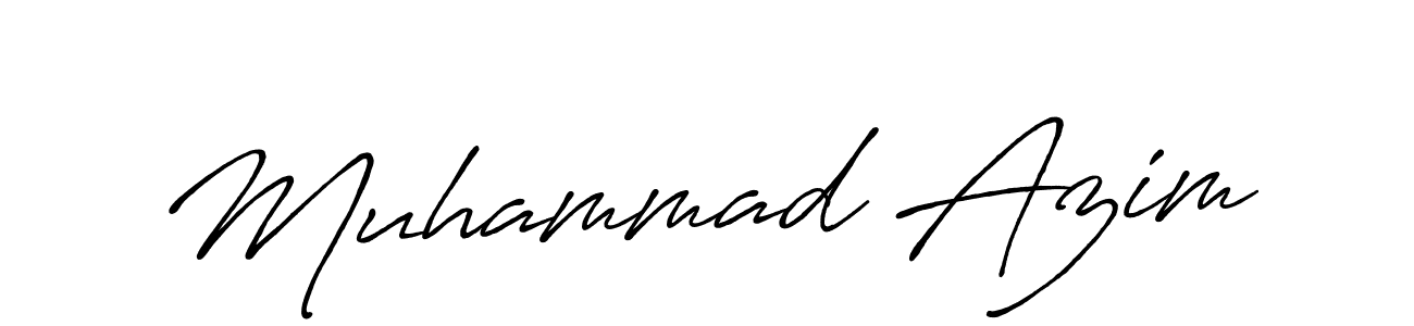 Muhammad Azim stylish signature style. Best Handwritten Sign (Antro_Vectra_Bolder) for my name. Handwritten Signature Collection Ideas for my name Muhammad Azim. Muhammad Azim signature style 7 images and pictures png