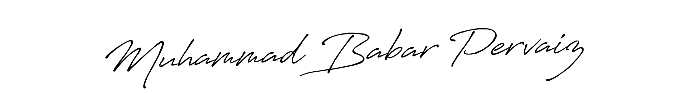 The best way (Antro_Vectra_Bolder) to make a short signature is to pick only two or three words in your name. The name Muhammad Babar Pervaiz include a total of six letters. For converting this name. Muhammad Babar Pervaiz signature style 7 images and pictures png