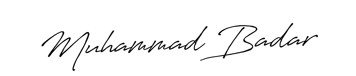 Also You can easily find your signature by using the search form. We will create Muhammad Badar name handwritten signature images for you free of cost using Antro_Vectra_Bolder sign style. Muhammad Badar signature style 7 images and pictures png